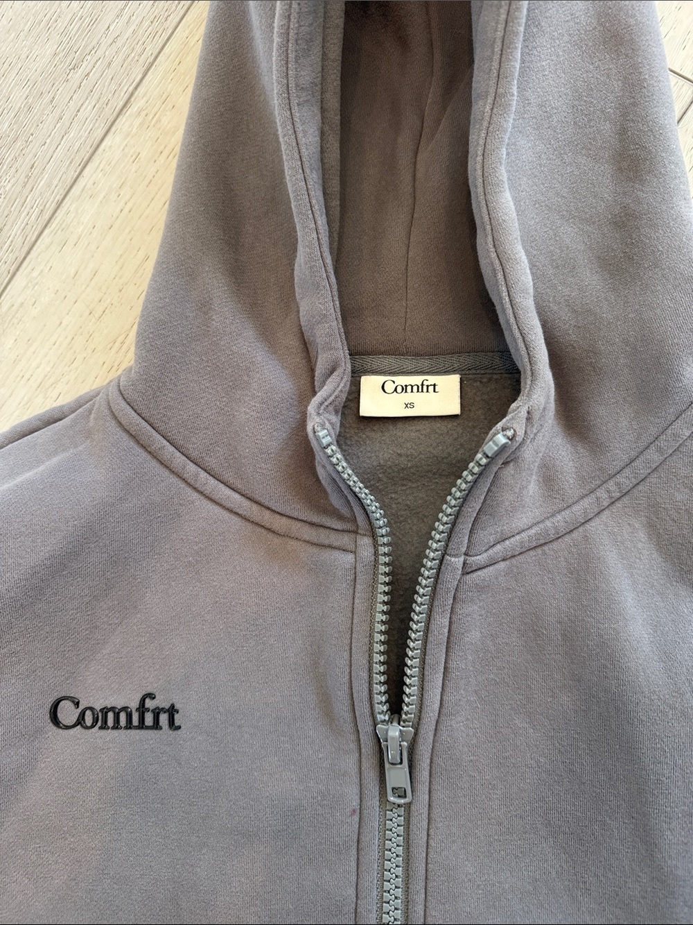 Comfrt adult cloud zip Hoodie & Sweatpants Set - grey - Picture 4 of 5